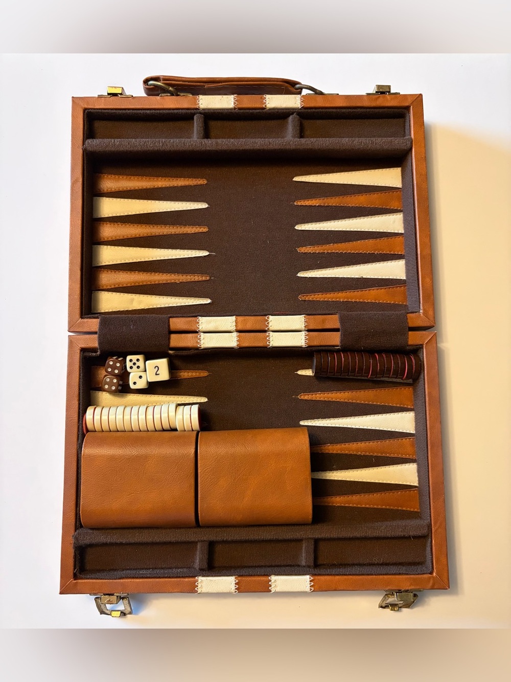 Vintage 1970’s backgammon travel set